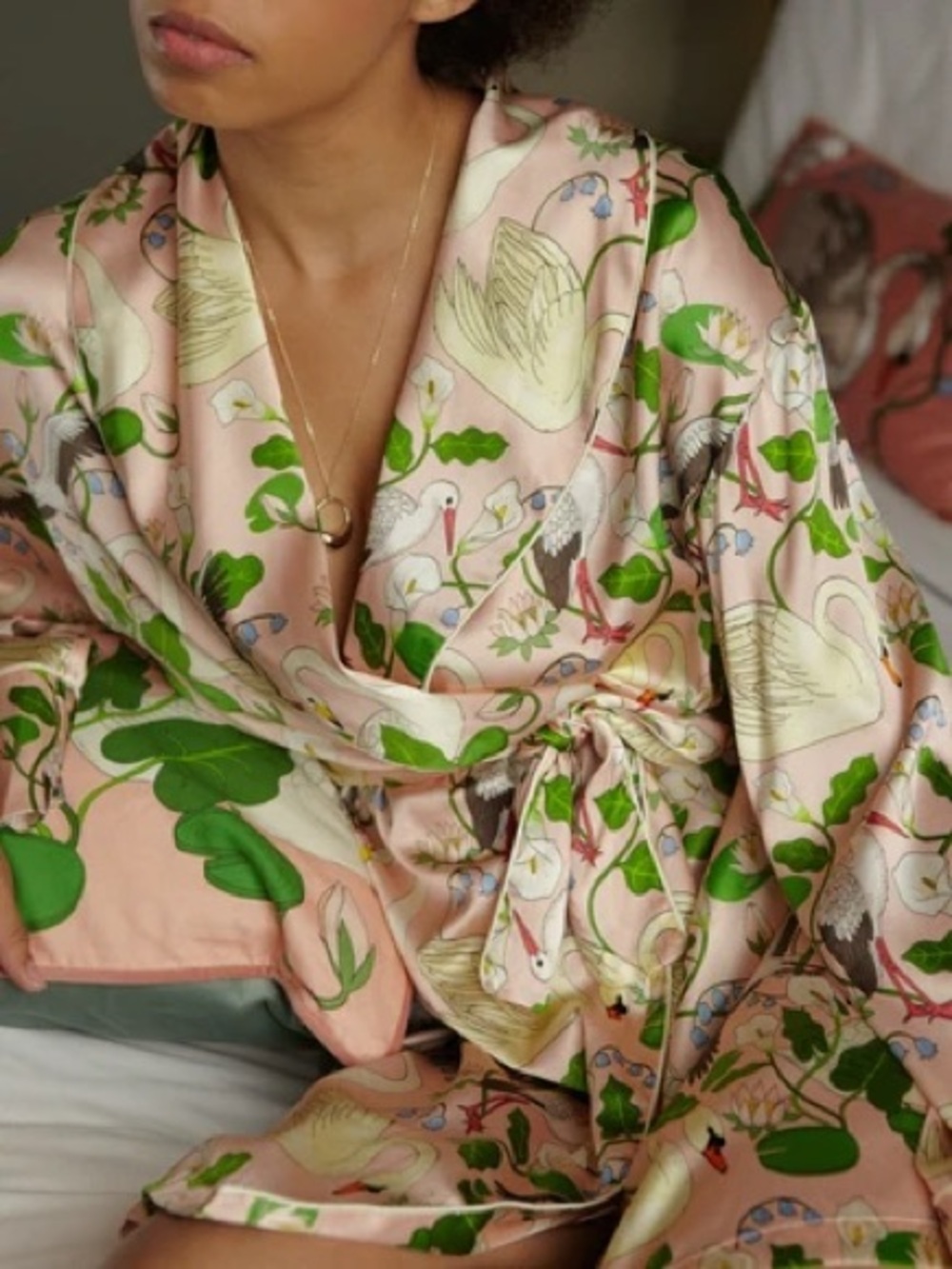 Karen Mabon Botanical Gardens Silk Robe